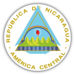 Nicaragua wapenschild auto bumpersticker sticker