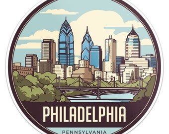 Philadelphia City Sticker Car Bumper Decal