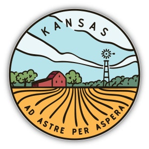 Kansas USA State Retro Vintage Vinyl Sticker Decal
