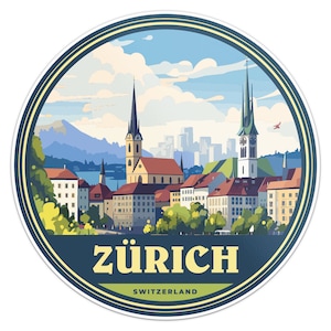 Switzerland Zurich City Vinyl Sticker Car Bumper Decal