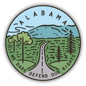 Alabama USA State Retro Vintage Vinyl Sticker Decal