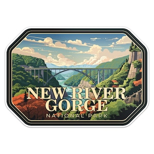 New River Gorge Nationalpark Aufkleber Vinyl Auto Stoßstange