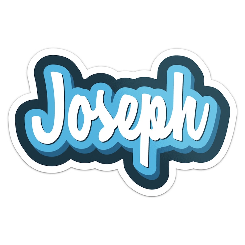 Cartoon Joseph Name Sticker Car Bumper Decal - Etsy Canada