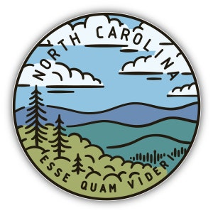 North Carolina USA State Retro Vintage Vinyl Sticker Decal