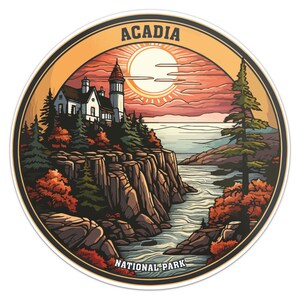Acadia National Park Sticker Car Bumper Decal
