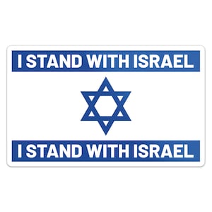 Io sto con Israele, Stati Uniti americani e bandiera israeliana, supporto, adesivo in vinile, decalcomania per paraurti per auto