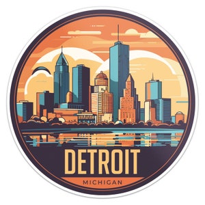 Detroit City Sticker Car Bumper Decal