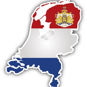 Pays-Bas carte drapeau blason voiture pare-chocs autocollant autocollant