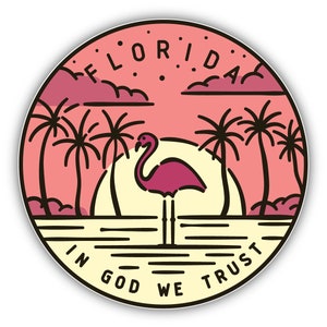 Florida USA State Retro Vintage Vinyl Sticker Decal