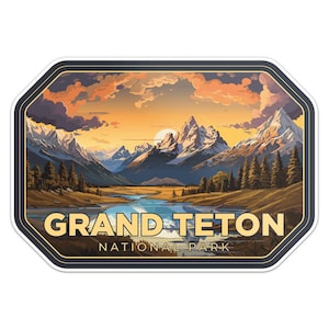 Grand Teton Nationalpark Aufkleber Vinyl Auto-Stoßstange