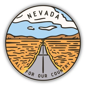 Decalcomania dell'autoadesivo del vinile dell'annata del Nevada USA State Retro