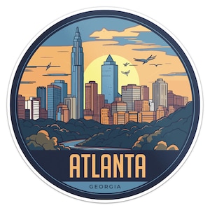 Atlanta City Sticker Car Bumper Decal