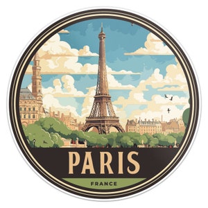 France Paris City Vinyl Sticker Car Bumper Decal