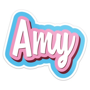 Cartoon Amy Name Sticker Car Bumper Decal