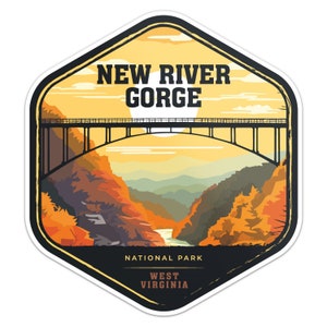 New River Gorge National Park Aufkleber Auto Aufkleber