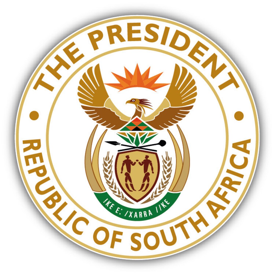 South Africa Coat of Arms Car Bumper Sticker Decal - Etsy