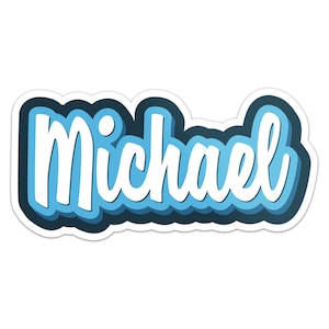 Cartoon Michael Name Sticker Car Bumper Decal