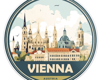 Austria Vienna City Vinyl Sticker Car Bumper Decal