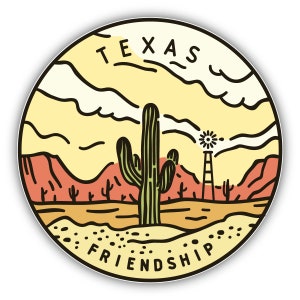 Texas USA State Retro Vintage Vinyl Sticker Decal