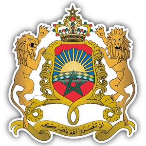 Adesivo per paraurti auto stemma del Marocco