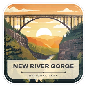 New River Gorge National Park Aufkleber Auto Aufkleber