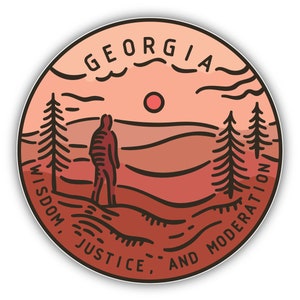 Georgia USA State Retro Vintage Vinyl Sticker Decal
