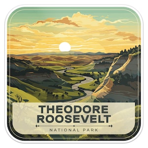 Theodore Roosevelt National Park Sticker Car Bumper Decal