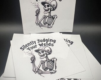 Silently Judging Your Welds Sticker, Welder Gift, Metal Worker Decal