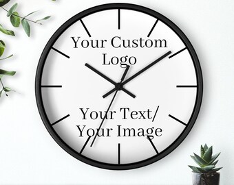 Custom Wall Clock, Personalized Wall Clock, Photo Wall Clock, Home Decoration Clock, Picture Clock, Logo Wall Clock, Custom Text Clock