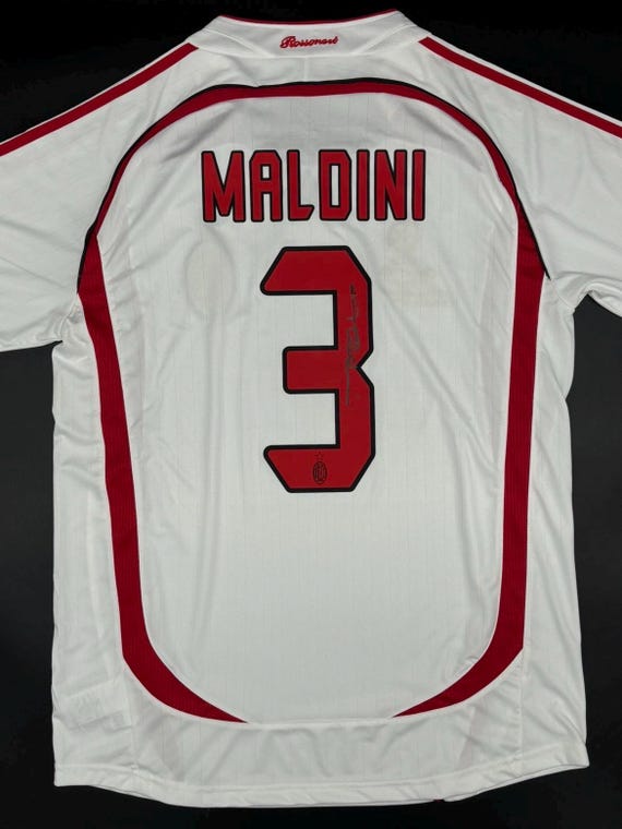 Paolo Maldini Signed Ac Milan 2006 Away Shirt - Etsy