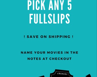 5 Pack of Custom Fullslips