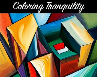 Coloring Tranquility: Therapeutic Abstract Patterns #4