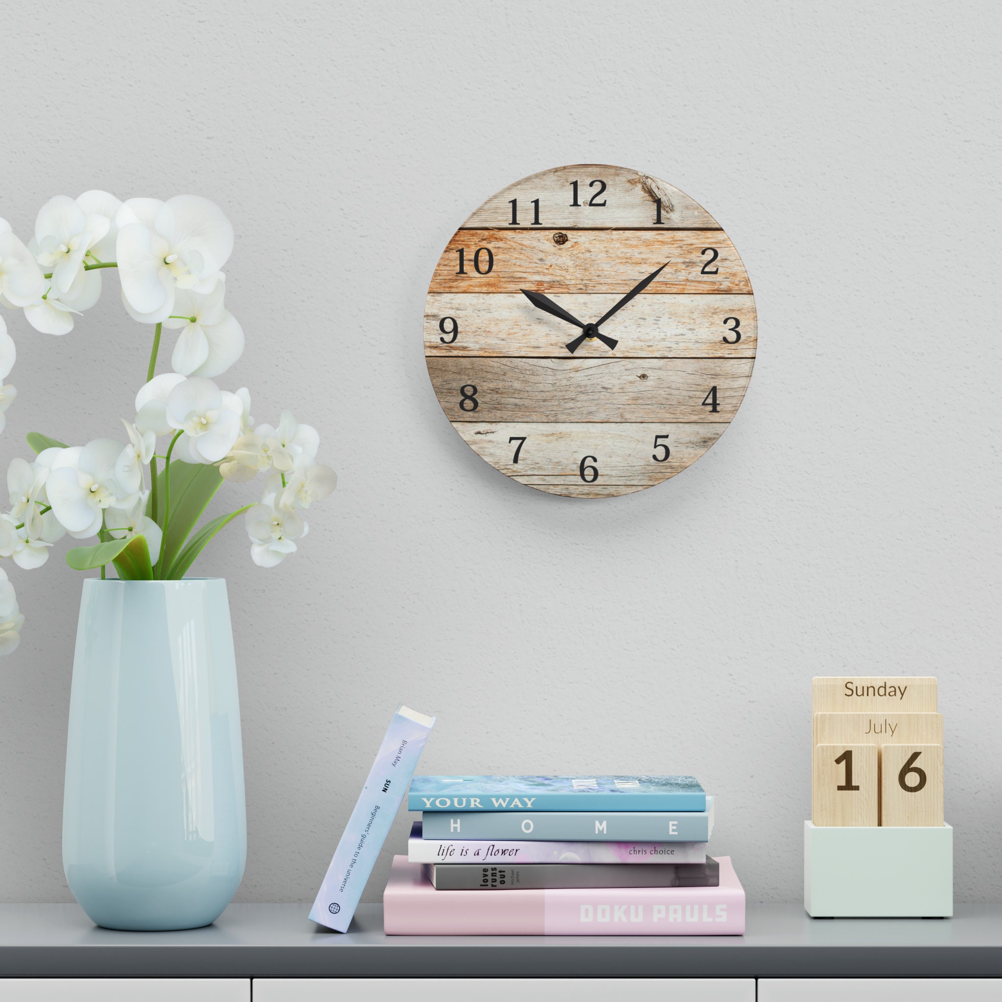 Rustic Wood Wall Clock, Rustic Wood Wall Art, Rustic Wall Clock, Rustic