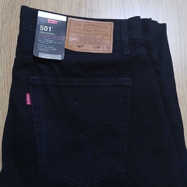 Levi’s 501 Men’s Straight Fit Jet Black Jeans W36 L32