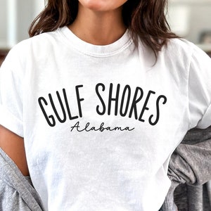 Comfort Colors Gulf Shores T-Shirt, Gulf Coast Shirt, Gulf Shores Alabama Travel Gift