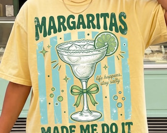 Margaritas Comfort Colors® Shirt, Summer Cocktail T-Shirt, Drinking Party Tee, Summer Beach Gift