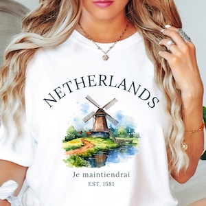 Netherlands Shirt, Holland Gift, Dutch Windmill Gift, Travel Shirt, Netherlands Gift