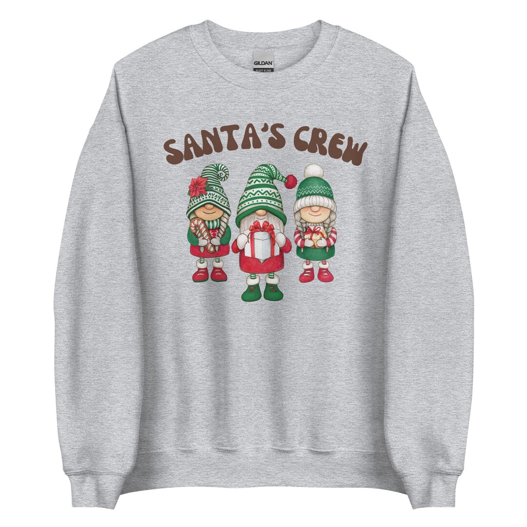 Santa's Crew Christmas Sweatshirt Festive Holiday Tee - Etsy