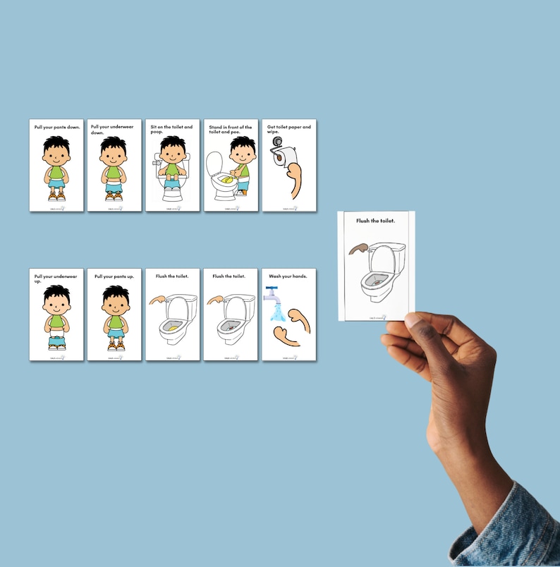 Printable Potty Training Cards for Girls/boys Effective Pee &amp; Poop ...