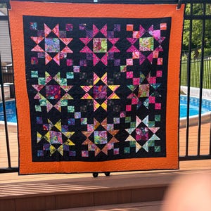 Beautiful Batik throw quilt
