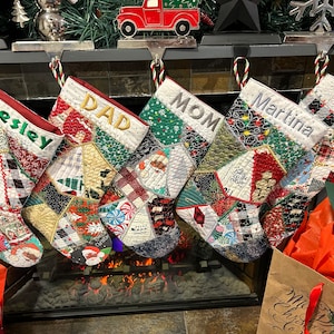 Personalized Vintage style Christmas Stockings