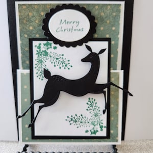 Rustic Reindeer Christmas Cards – Set of 10 Handmade Holiday Cards with Envelopes, Winter Wishes for Seasonal Greetings and Gifts