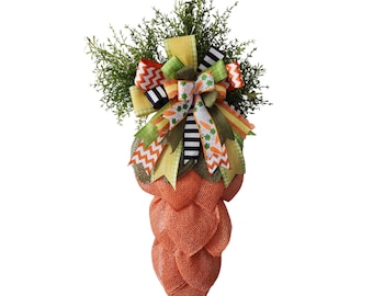 Carrot Door Hanger | Spring Front Door Decor | Easter Door Hanger | Handmade Spring Porch Decor