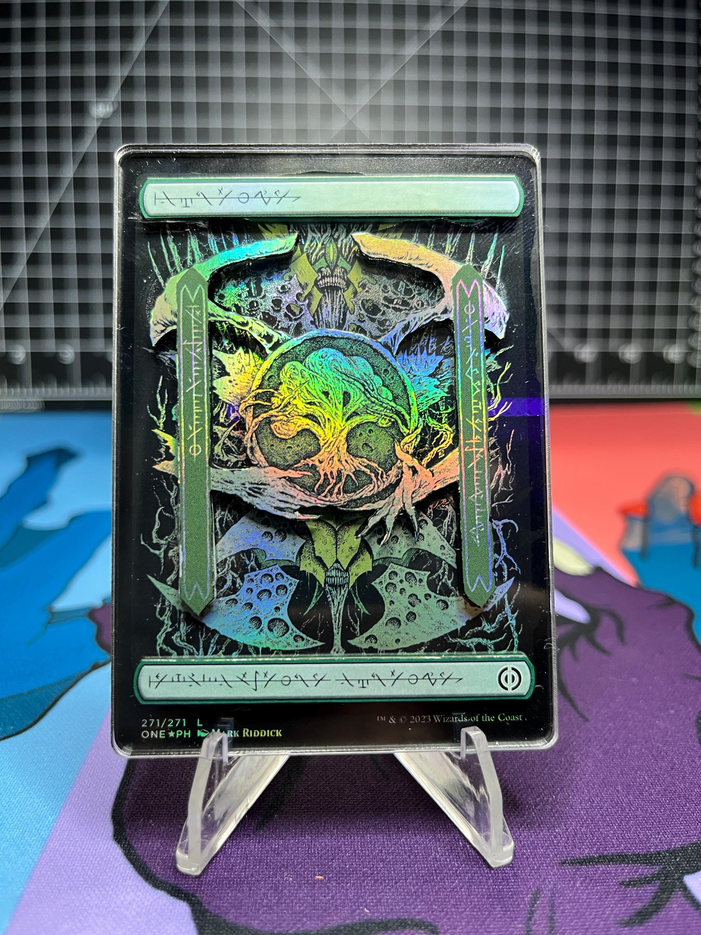 3D Phyrexian MTG Land Set: Full Art Magic the Gathering Cards - Etsy
