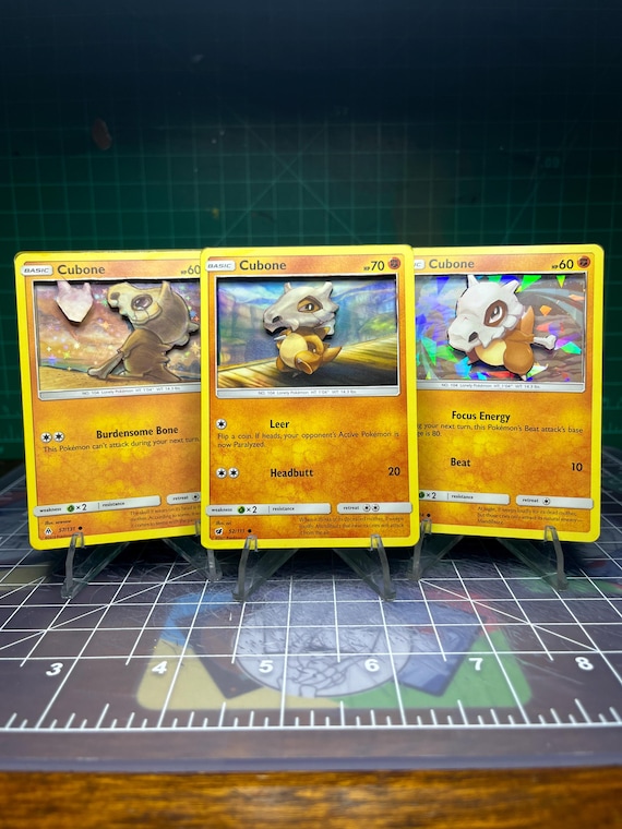 Cubone | Pokmon 3D Cards | Pokemon Gifts for all ages | Pokemon Trading  Cards for Display