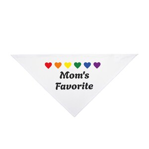 Mom&#39;s Favorite -  Pet Bandana, Cute Dog Accessories, Pet Gift for Dog Lovers,  Funny Pet Bandana for Photoshoots