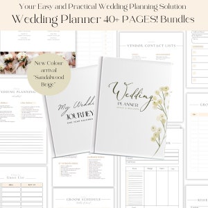Canva Wedding Planner Template Bundle, Wedding Planner,Wedding Itinerary,Wedding Planning Book,Wedding Planning Checklist,Binder