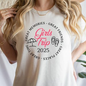 Girls Trip 2025 Shirt, Girls Vacation Shirt, Weekend Trip Shirt, Custom Girls Trip Shirt, Summer Vacation Shirt, Summer Trip Shirt, Trip Tee