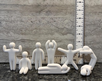 Full Set of 8 Meccha Chameleon Figurines, Unpainted DIY Paint Your Own Miniatures Kit, Gift for Artists