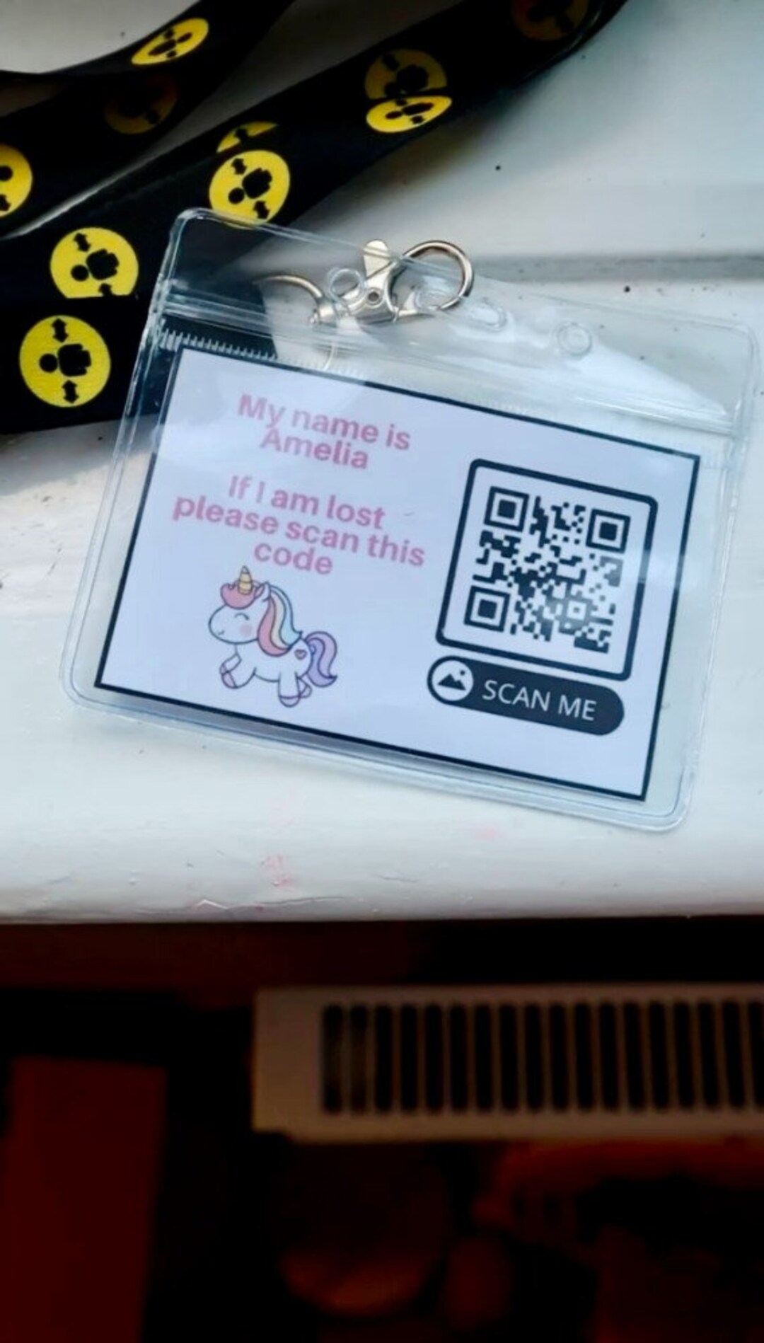 Personalised QR Code Lanyard Cards Etsy